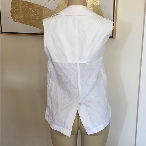 Theory white Linen Vest - Picture 2 of 4